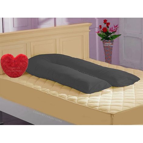 Housse de coussin en forme de U pour maternité, allaitement, grossesse, traversin (housse en U grise de 2,7 m uniquement) (1/5)