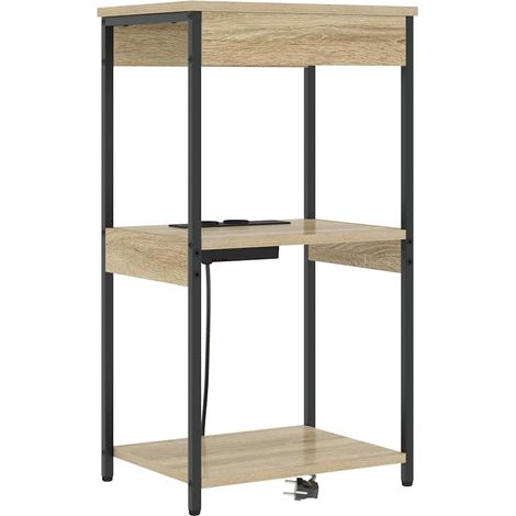 Maison Exclusive - Nachttisch mit Regal Sonoma-Eiche 41 x 31 x 76