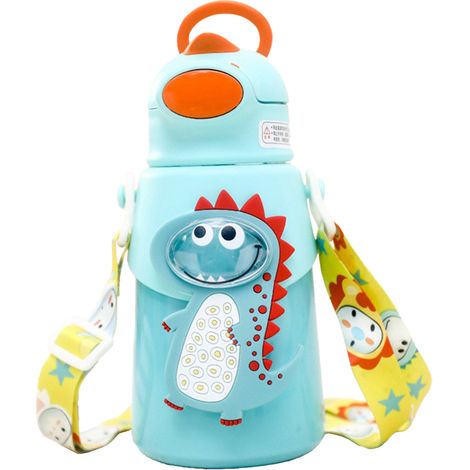 Enfants 316 bouteille d'eau en acier inoxydable 500 ML avec la preuve de déversement pour les jeunes enfants dinosaur vert, pour la cuisine et la maison (1/5)
