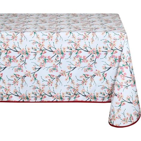 Nappe rectangle 140 x 240 cm Doux cerisier (1/3)