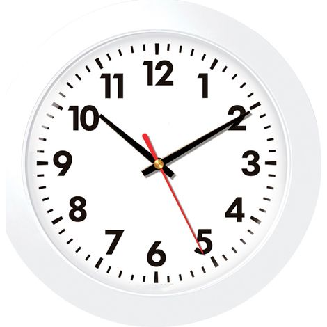 EUROTIME 80511-00 Quarz Wanduhr 30.5 cm  Weiß