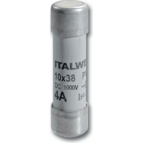Italweber fusibile cilindrico 10x38 gpv 12a 1000vdc 1465012