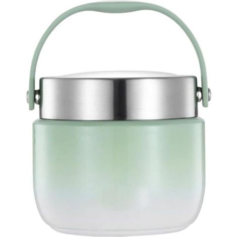 Récipient à déjeuner chaud, 1200 ml, 15,5 x 13,5 cm, 800 g PP + acier inoxydable, portable, étanche, thermique, pour gym, voyage, randonnée, quotidien, pique-nique, extérieur (1/4)