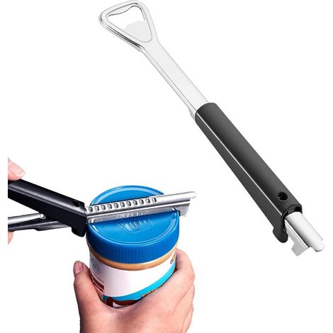 1 Ouvre-boîte, Acier inoxydable, Réglable, Multifonctionnel, Pour personnes âgées et arthrite (1/5)