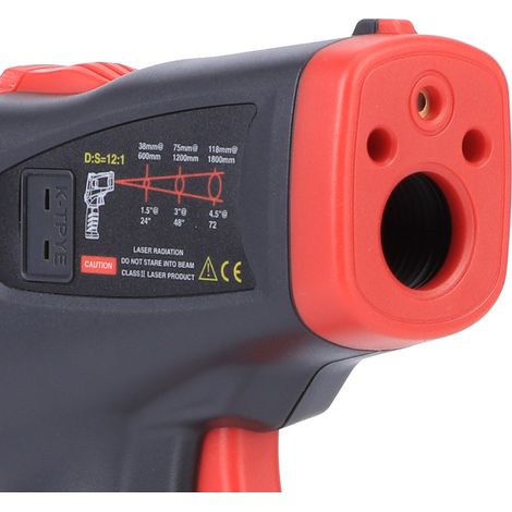 WINTACT WT323D -50℃-850℃ Thermomètre sans contact, adapté à la mesure de la température de l'eau, pistolet de mesure de température industriel. (1/5)