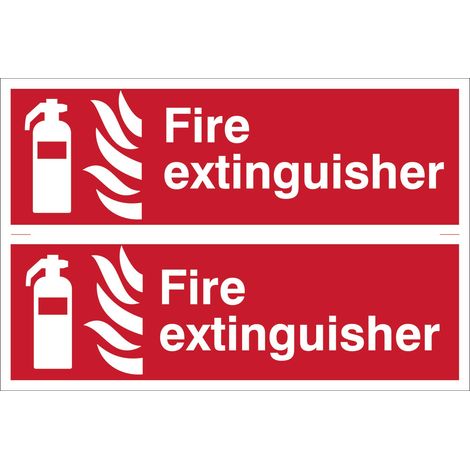 Draper 2 x 'Fire Extinguisher' Fire Equipment Sign (72444) (1/5)