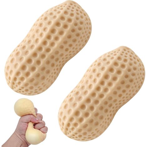 Squishy a forma di arachide, 2 pezzi di squishy a forma di arachide, squishy a forma di cibo carino (1/5)