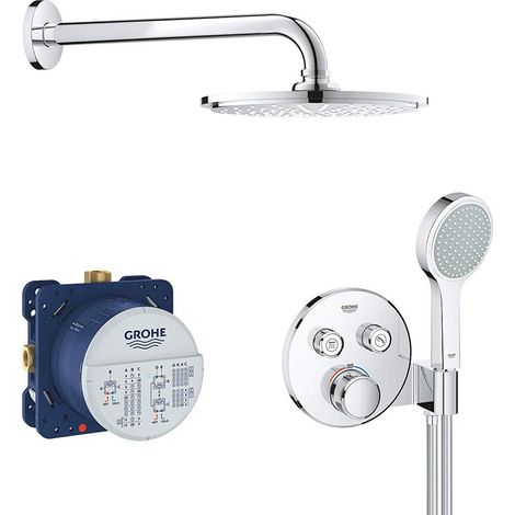Grohe Grotherm SmartControl Perfect Shower Round Set with Rainshower 210