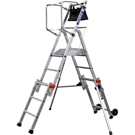 DUARIB GROUP - Plate-forme télescopique T-REX SCOP avec garde-corps sangles - Hauteur 0,80m à 2,25m - Hauteur de plancher 0,80 - 1.30m (1/5)