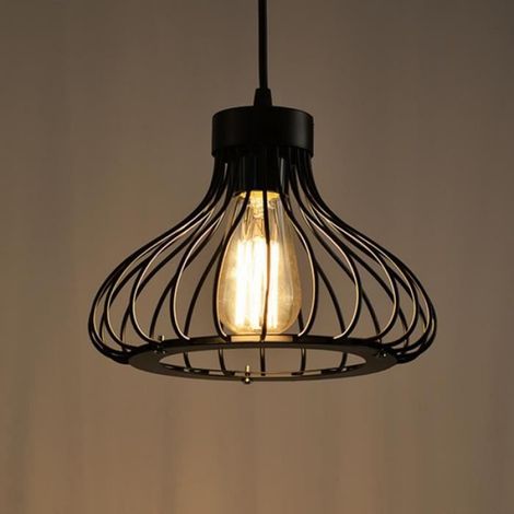 Suspension Cage - Métal - Culot E27 - Noir - Ø230 x 220 mm - Cordon 1100 mm - 650 g (1/4)