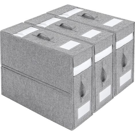 Set of 3 Foldable Storage Boxes for Bed Sheets and Duvet Covers, Linen Organizers for Neatly Organized Bed Sheets with Handles (1/5)