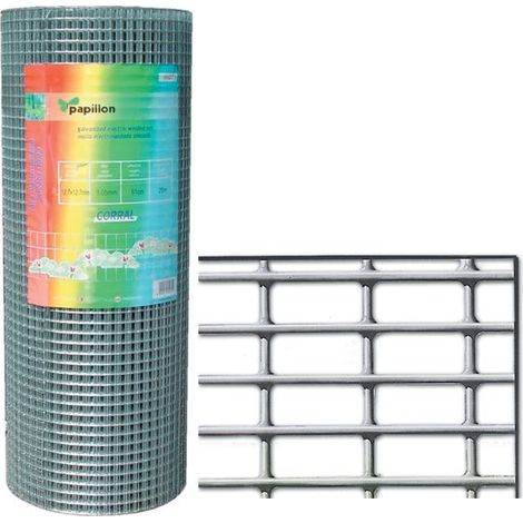 Rete Recinzione Zincata Corral 19x19 mm H:100 cm Rotolo 25 mt Filo 1,45 mm (1/2)