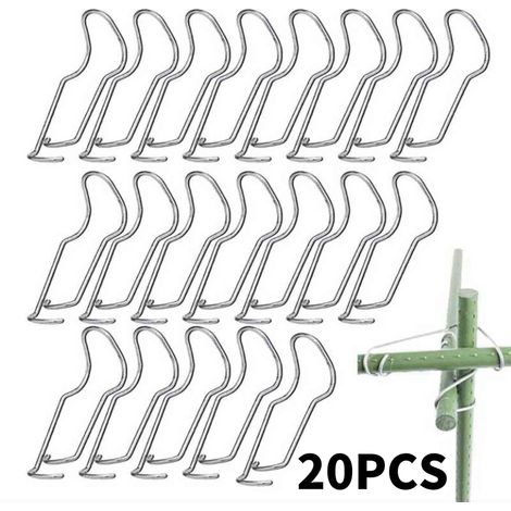 20 boucles de connexion pour plantes, connecteurs pour cages à plantes, clips pour treillis à légumes, neufs (1/4)