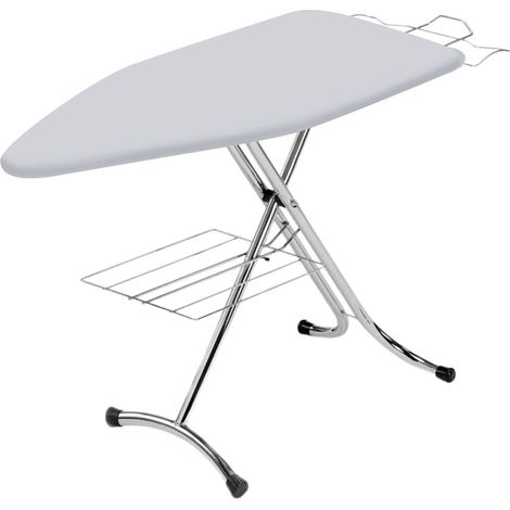 Asse da Stiro Prestige Profi 123x48 cm Salvaspazio Altezza Regolabile Ampia Area di Stiratura e Ripiano Sottostante
