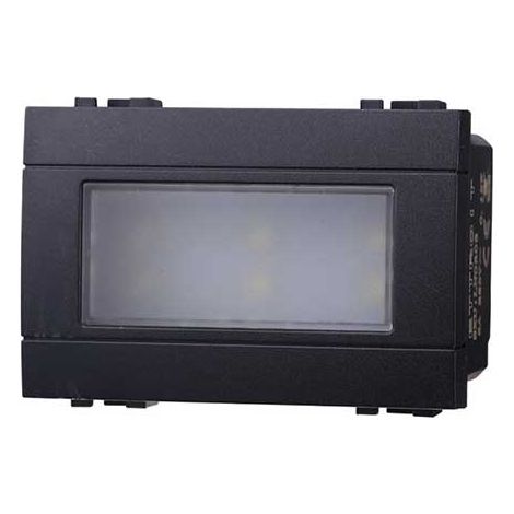2.4W LED-Stufeneinbauleuchte 220V warmweiß 3000K kompatibel mit Bticino Livinglight schwarze Farbe
