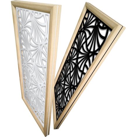 CAMPANE - Moduli Decorativi in Legno e PVC - Colore: bianco - Misura: 47x94 cm (1/4)