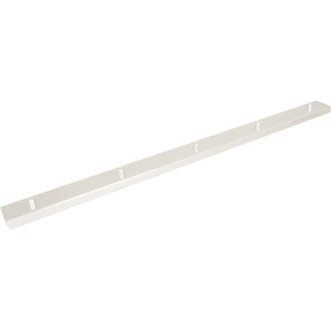 Rosone Multicavo 5 Fori In Metallo Bianco Opaco L120Cm (1/2)