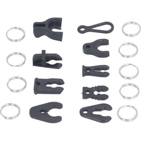 Lot de 9 clés universelles pour coupe-circuit de bateau, en plastique, avec anneaux porte-clés pour arrêt d'urgence de jet ski (1/5)