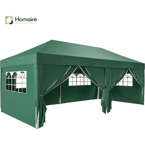 HOMAIRE Pavillon Pop-up Faltpavillon Winterfest mit Fenster, Reißverschlusstür, Seitenteilen und UV Schutz