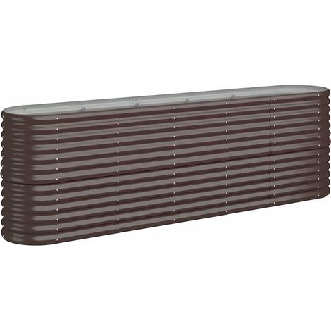 Maison Exclusive - Jardinera arriate acero galvanizado marrón 224