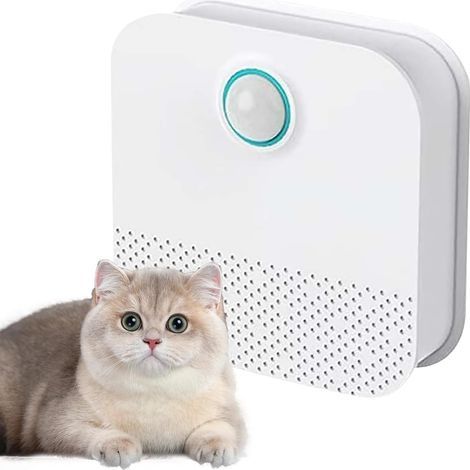 Blanc,Désodorisant pour litière pour chat, éliminateur d'odeurs automatique capteur intelligent, désodorisant intelligent rechargeable, purificateur d'air silencieux pour bac à litière, panier pour ch (1/5)