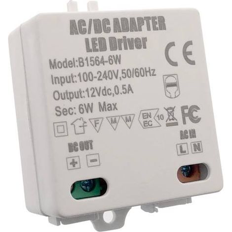 Alimentatore 12V DC 0.5A 6W 100-240V