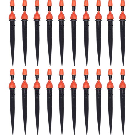 20 verstellbare Bewässerungstropfer, Mikrosprinkler für 4/7-mm-Schläuche, Gartenbewässerungssystem (1/5)
