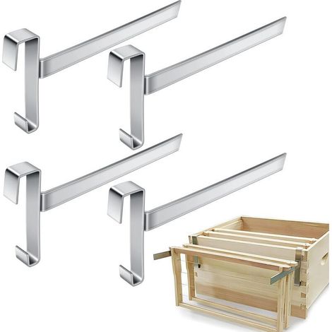 pièces support de cadre de ruche - perchoir de cadre de ruche en acier inoxydable - 5 supports de support de cadre d'apiculture pleine capacité - poignée de cadre de ruche d'abeille pour api