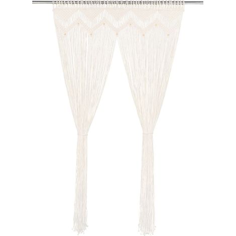 Cortina de macramé algodón 140x240 cm vidaXL (1/3)