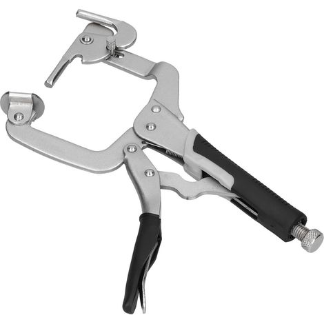 Pince de Verrouillage à Mâchoire Courbée, 10 pouces Pince à Sertir Outil de Serrage pour Rivetage Multifonction (1/5)