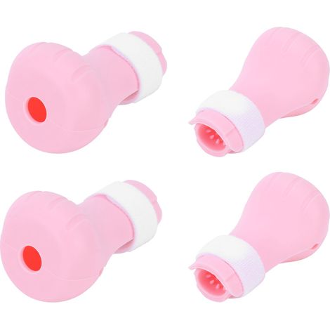 Lot de 4 protège-pattes de bain en silicone anti-griffures pour chats (rose) (1/5)