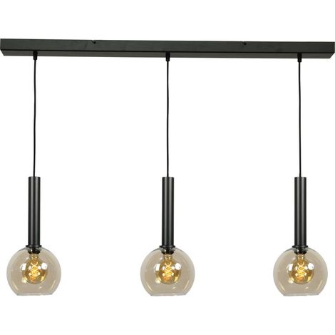 Lampe suspendue de table à manger noire Bella 3 lumières - 2981-05-05-100-3-20 (1/3)