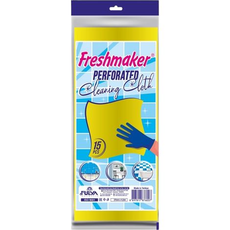 Toallitas húmedas universales FreshMaker amarillas en rollo de 15 unidades (1/3)