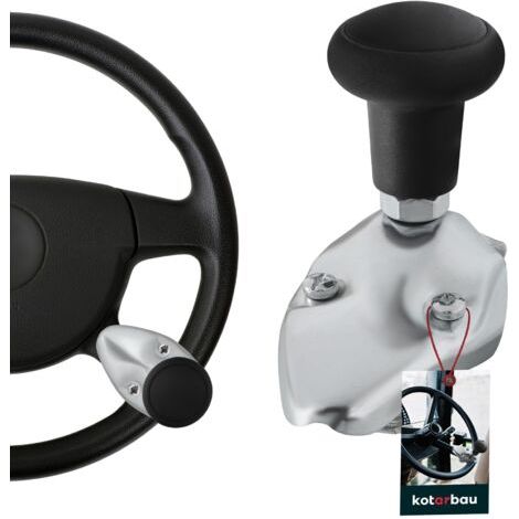 Boule Volant - Boule de Volant Camion - Aluminium - 5 cm - Noir - Poignée Volant Amovible - ⌀ 4,7 cm - Accessoire Tracteur - Ergonomique - Durable-NANOTEH (1/5)