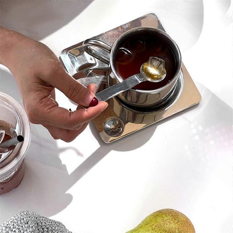 Kaffeetassen-Set mit Löffel, Platzdeckchen, Wasserbecher, Geschirrzubehör – wie abgebildet –
