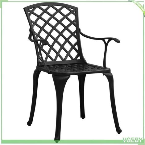 Ensemble de bistro 3 pcs - FAFEICY - 315592 - Aluminium coulé - Noir Mat - Résistant aux intempéries (1/5)