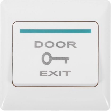 Bouton d'ouverture de porte avec plaque murale, panneau d'interrupteur push-to-exit pour systèmes de contrôle d'accès, réinitialisation automatique, montage sur ou à côté de la porte, pour (1/5)