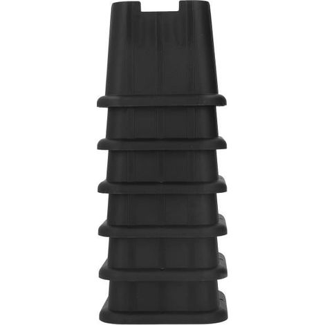 Bettfüße, 6-teiliges Set, 7,6 cm hohe Möbelfüße, schwarzer Kunststoff, multifunktionale Bettfüße für Büro, Sofa und Stuhl (1/4)