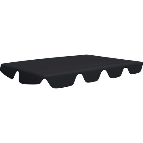 Toit de rechange de balançoire Style Moderne - Recouvrement de remplacement - Noir 150/130x70/105 cm Chic-601865 (1/5)