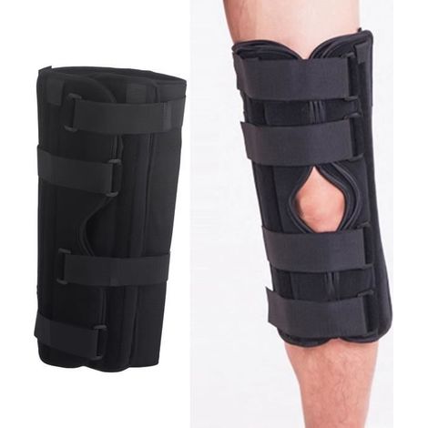 Attelle de genou Genouillère 3 Panneau Réglable Soulagement de La Douleur Vitesse Récupération Genou Jambe Immobilisation En Stock (1/4)