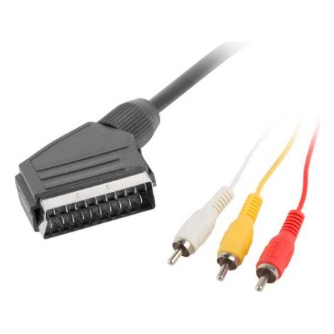 Cavo Euroconnector lanberg maschio/3x rca maschio 1,8m