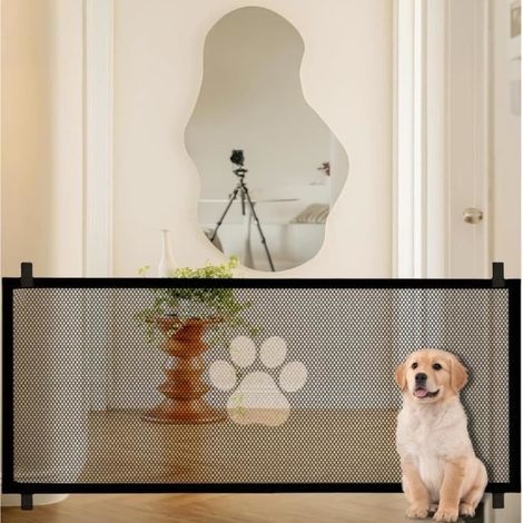 Sicherheitsgitter – Tragbar – 180 x 78 cm – Für Hunde – Kein Bohren erforderlich – Reißfest (1/4)
