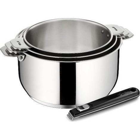 Serie von 3 edelstahltöpfen 16/18/20cm + griff - Lagostina - 012132600004