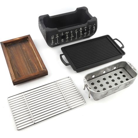 Four rectangulaire, cuisine japonaise, poêle à charbon, poêle à alcool pour barbecue japonais (1/5)