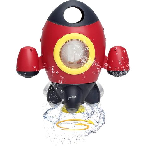 Juguetes De Baño - Cohete Espacial Con Chorro Giratorio - Para Niños De 1 A 4 Años - 1 Unidad (1/5)