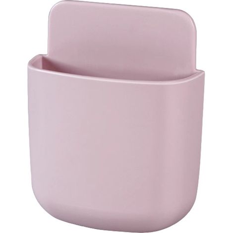 (Pink) Fernbedienungs-Aufbewahrungsbox, Handyhalter zur Wandmontage, Fernbedienungshalter zur Wandmontage, ABS-Aufbewahrungsbox zur Wandmontage, Organizer-Hakenbox