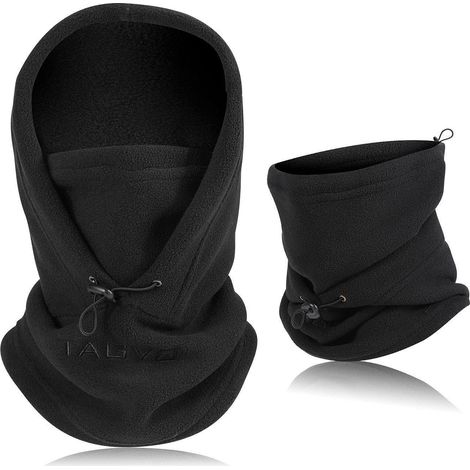 Sturmhaube Thermo-Fleece Winddicht Unisex Schwarz für Wintersport (1/5)