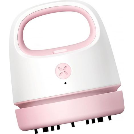 Aspirateur de Table USB Rechargeable Rose en Abs pour Bureau Collecteur Léger, Usage Voiture et Bureau, Capte Miettes de Biscuits et Poussières, Format Portable (1/5)