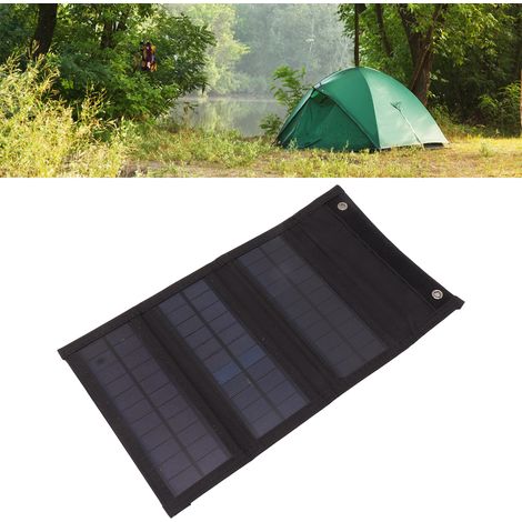 Chargeur solaire portable 30 W pour téléphone, panneau solaire pliable en trois parties, idéal pour le camping, la randonnée et la pêche. (1/5)