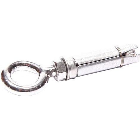 Cheville à œil pour béton et pierre en inox – Longueur 15 cm – Fixation murale durable – Charge maximale 100 kg – Nesling